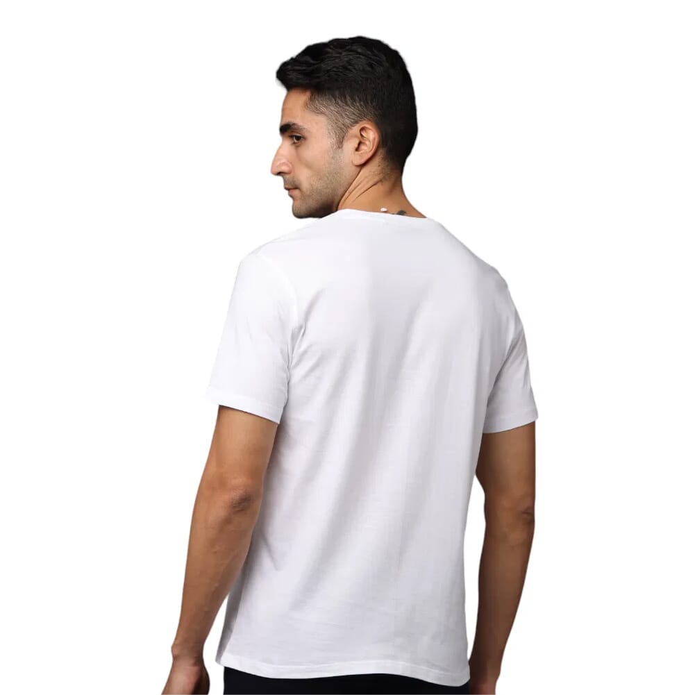 EA Sports Greys&Blues Pima Round neck T-Shirt-White